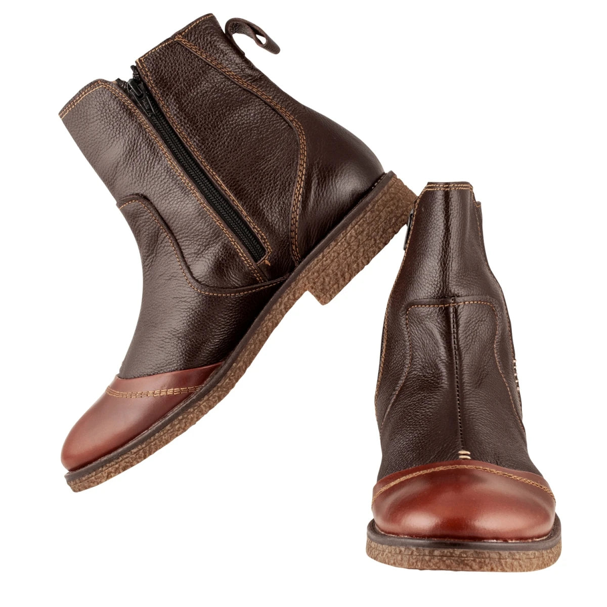 Pure Leather Chocolate Color Boots - Thunderbolt, SH3223CHSNK