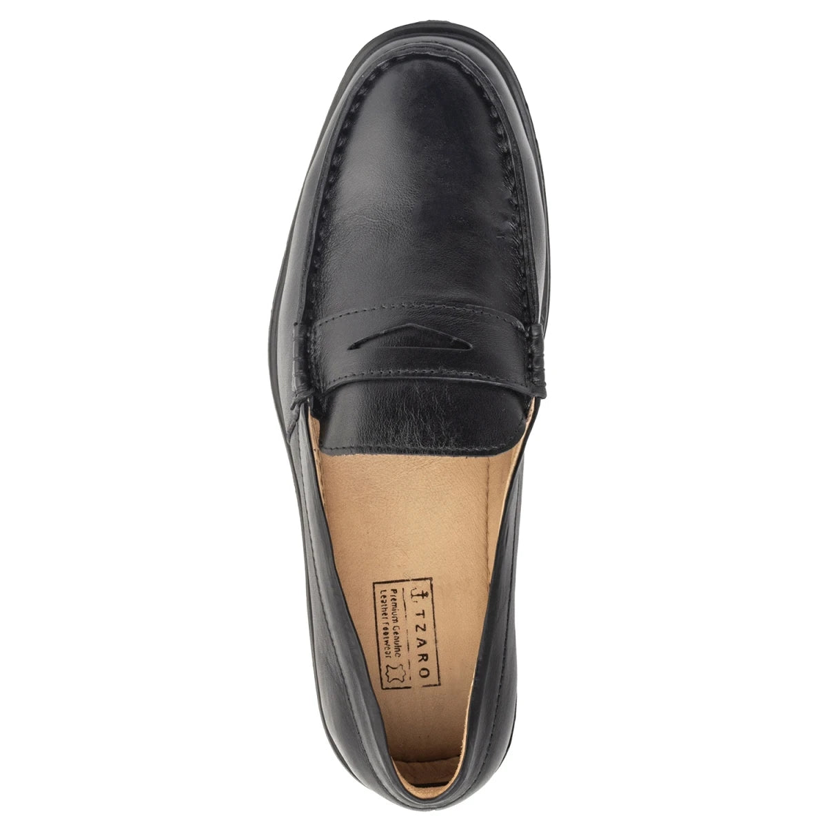 Pure Leather, Super-Light, Black Formal Slip-on Shoes - TZBL2514MCSG