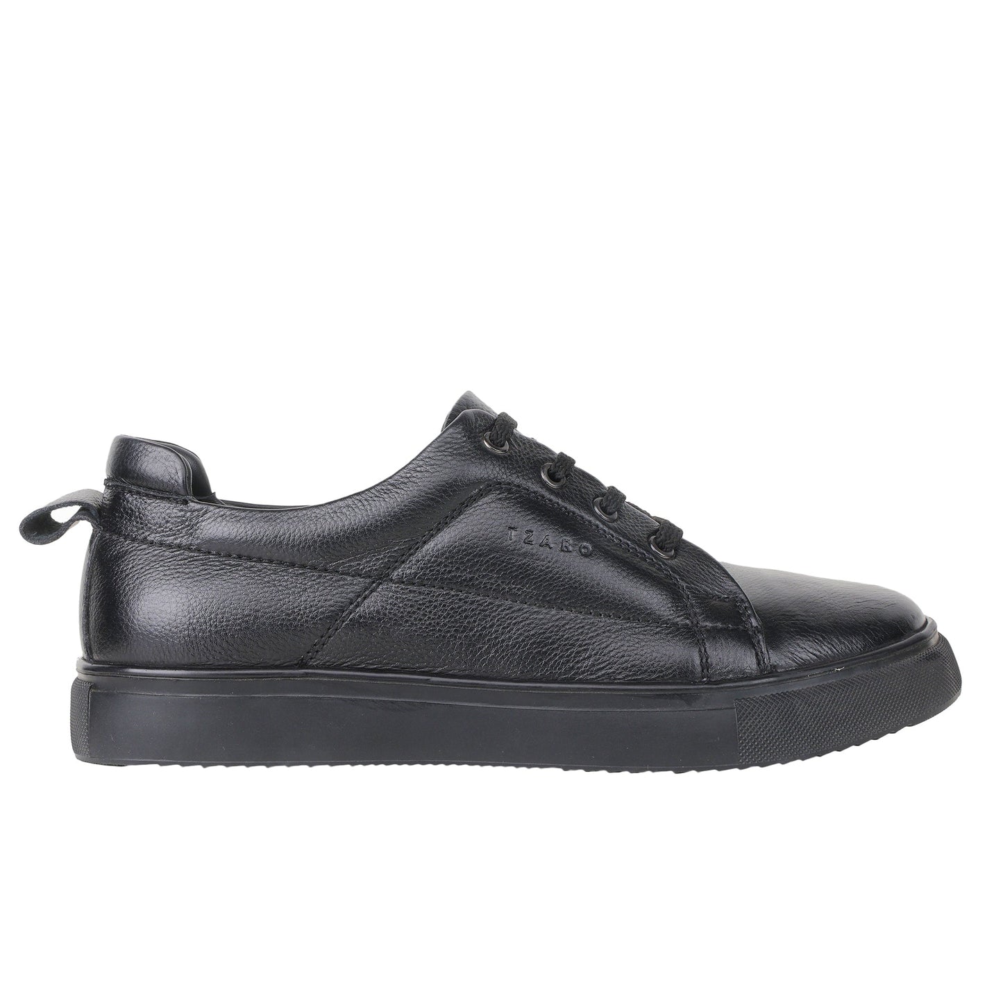 Pure Leather, Light Weight Black Sneakers - Buntikki, TZCRT901BLK