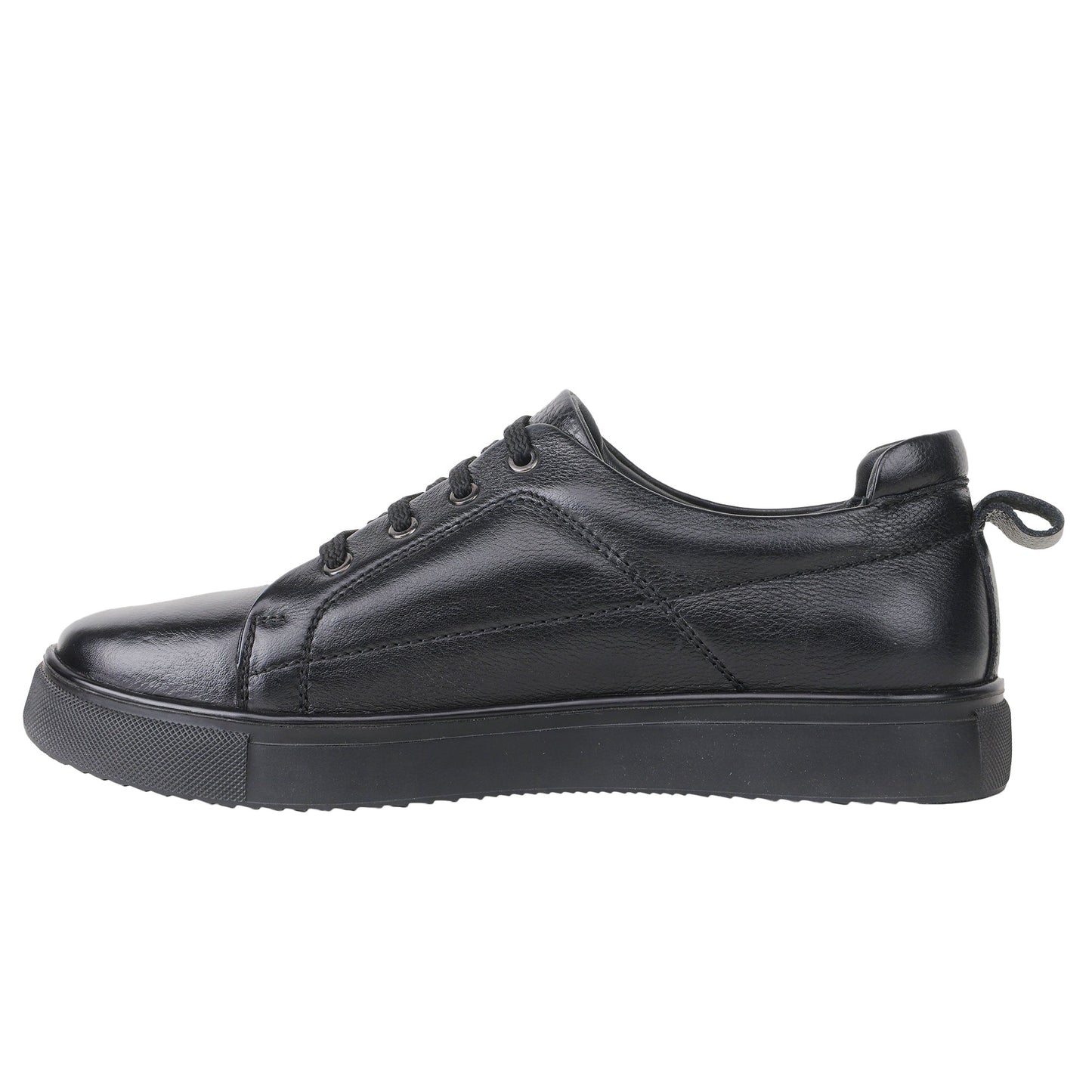 Pure Leather, Light Weight Black Sneakers - Buntikki, TZCRT901BLK
