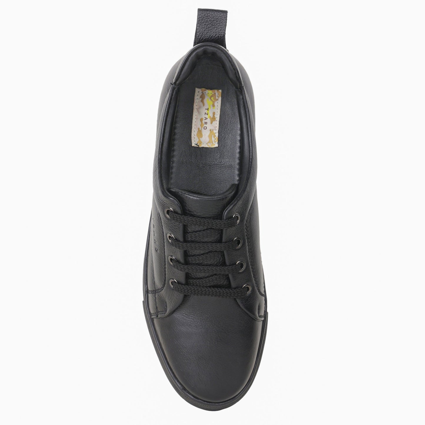 Pure Leather, Light Weight Black Sneakers - Buntikki, TZCRT901BLK