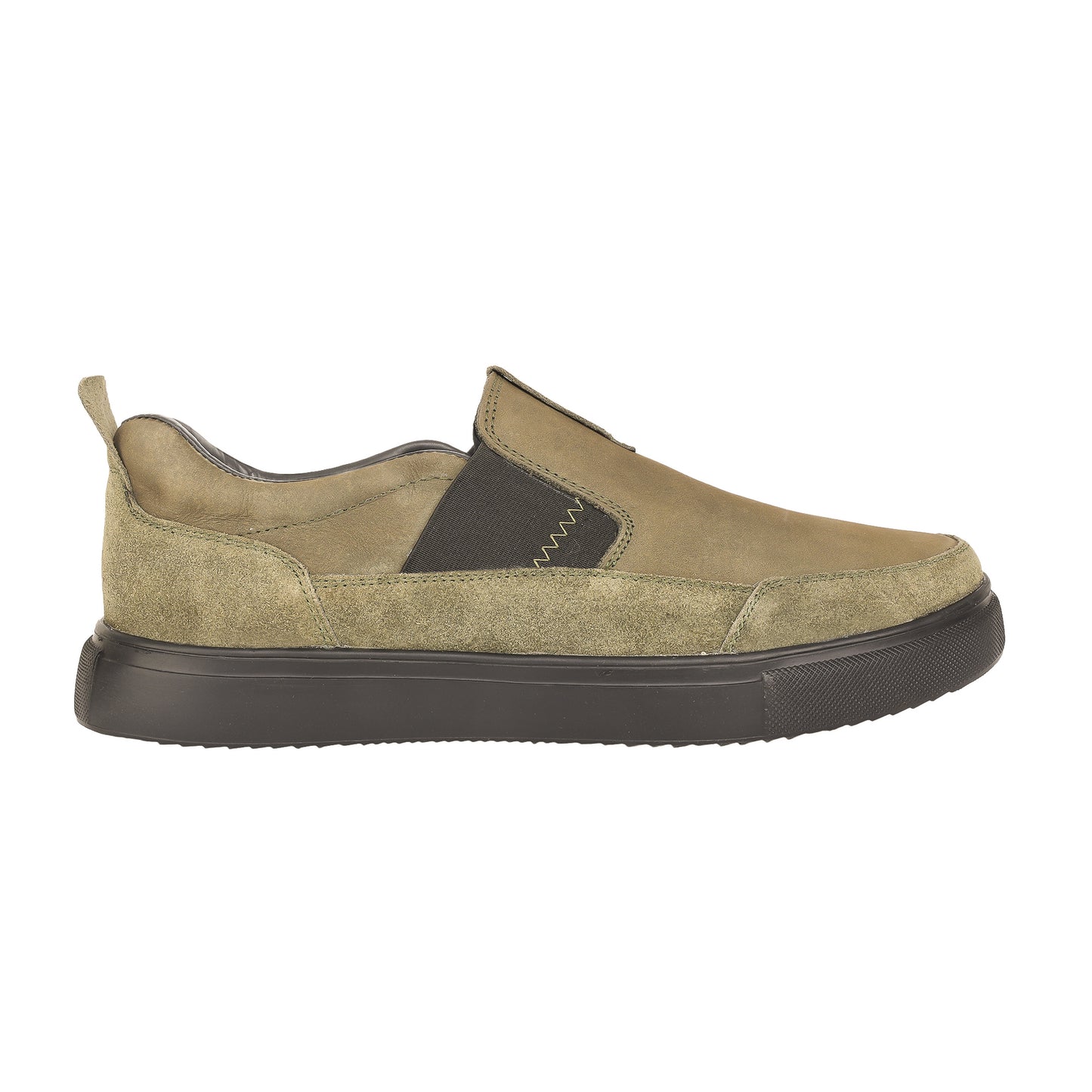 Pure Leather, Light Weight Olive-Green Sneakers - Omura, TZCRT913OLV