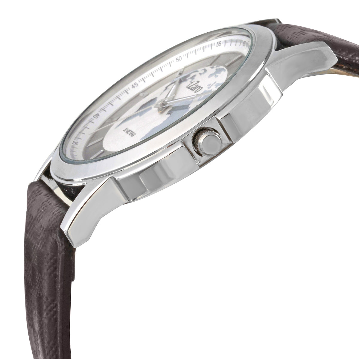 TZARO High Performance Genuine Leather Watch: TZGLBSSLWHT