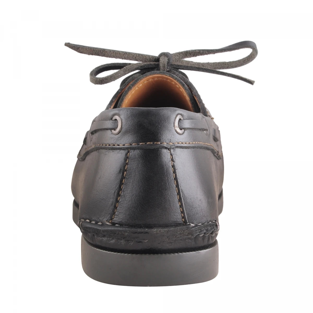True Moccasin Pure Leather Black Boat Shoes - Timber(Black), TimberBLK