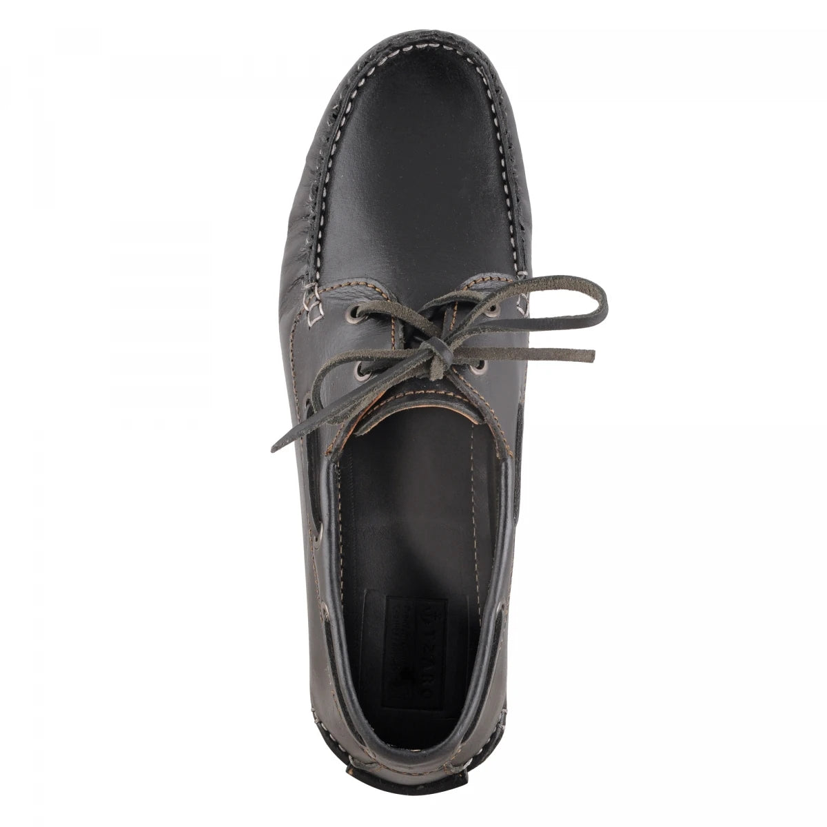 True Moccasin Pure Leather Black Boat Shoes - Timber(Black), TimberBLK