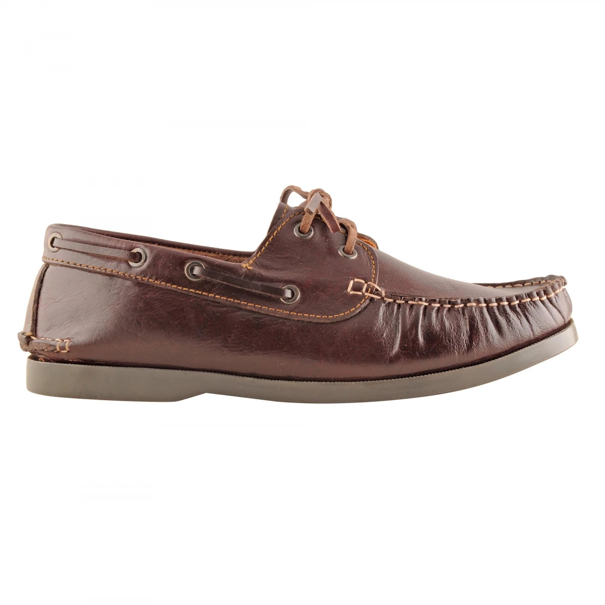 True Moccasin Pure Leather Brown Boat Shoes - Timber Brown