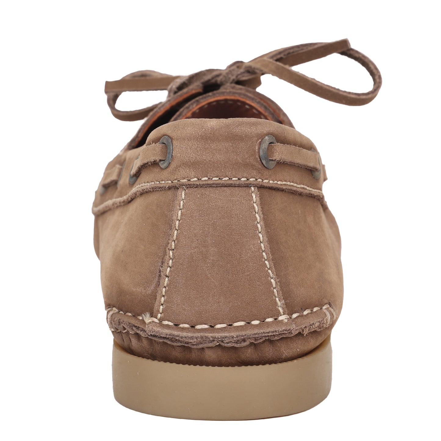 True Moccasin Pure Leather, Brown Boat Shoes - TIMBERNUBRW