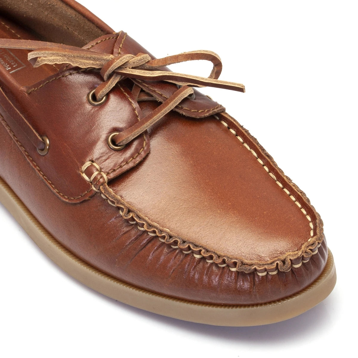 True Moccasin Pure Leather Tan Boat Shoes - Timbertan