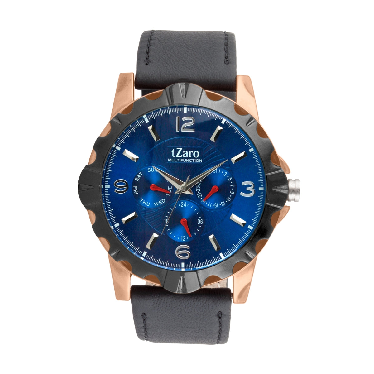 Tan Color Leather Strap Multi Function Wrist Watch Online