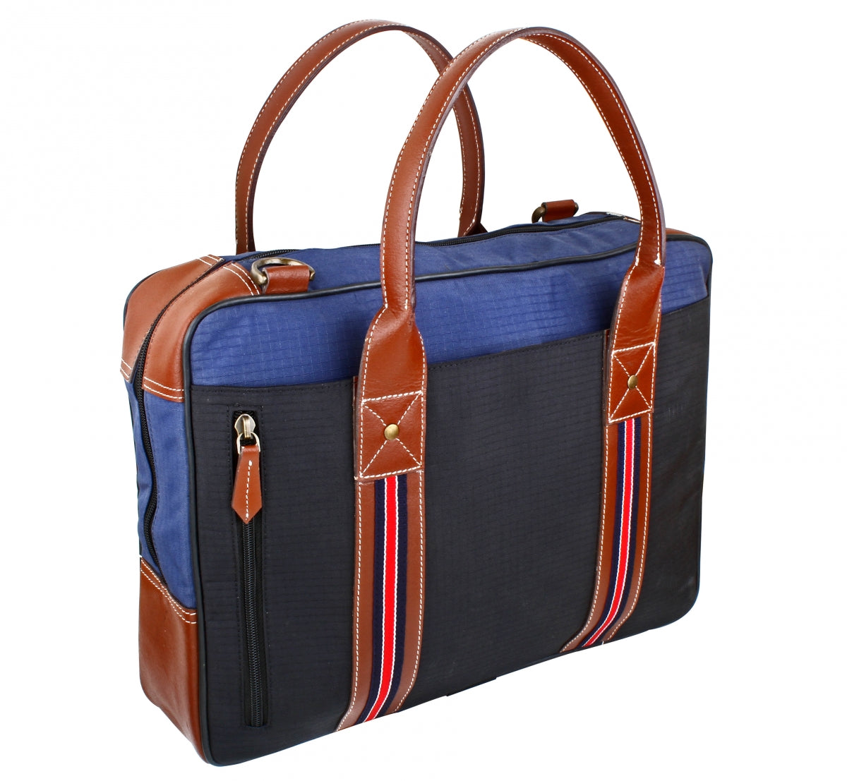 TZARO Nylon-Genuine Leather Laptop Bag: ZDRBGCANBB