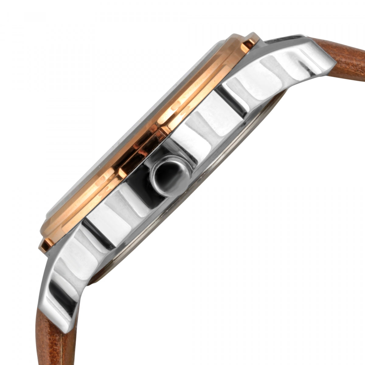 TZARO 3D Intricate Texture Tan Color Multifunction Watch: Anchor, ZGL9007RGBL