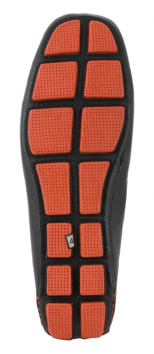 Pure Leather Black Driving Shoes - ZN2340BLKORN