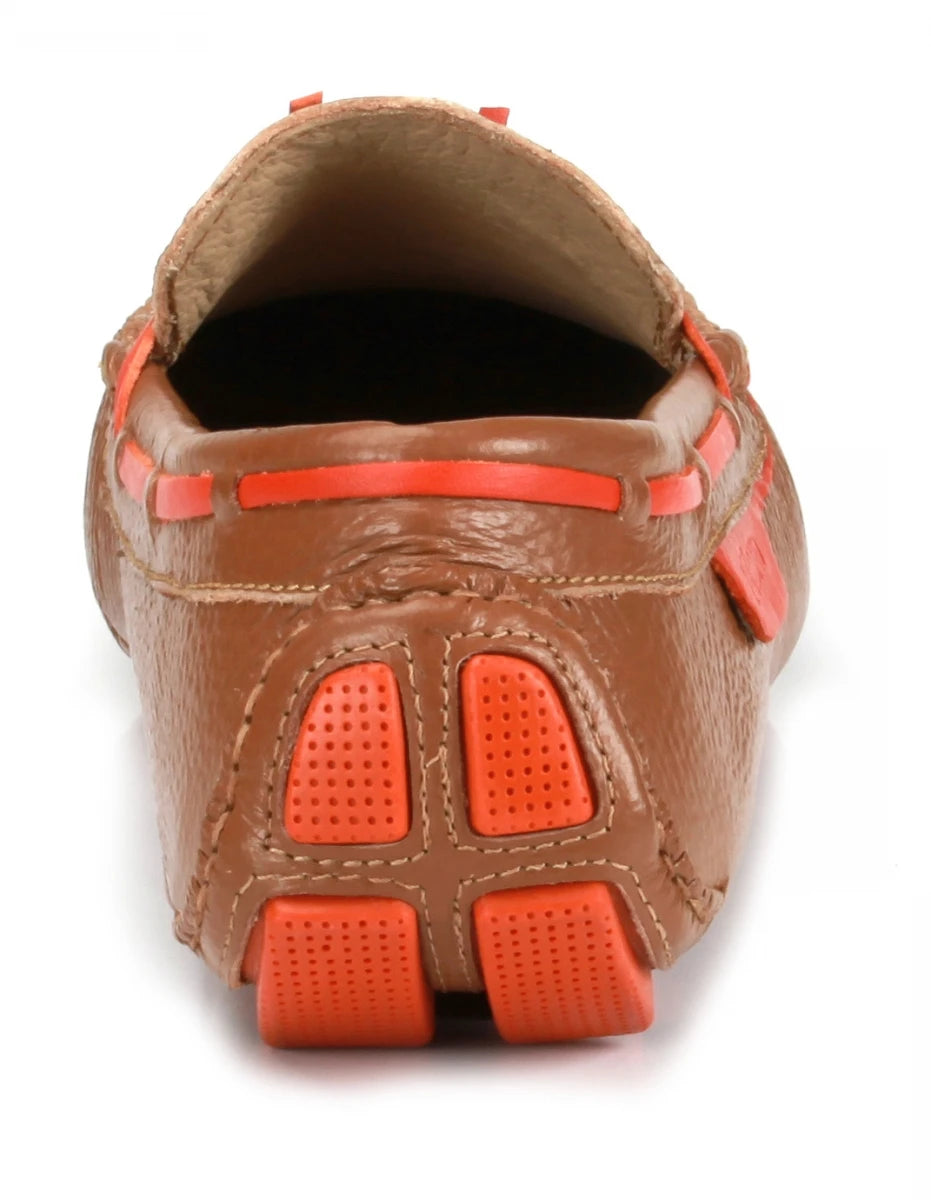 Genuine Leather Tan Driving Shoes - ZN2341TANSPRT