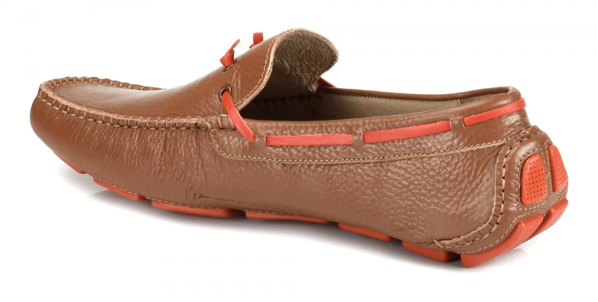 Genuine Leather Tan Driving Shoes - ZN2341TANSPRT