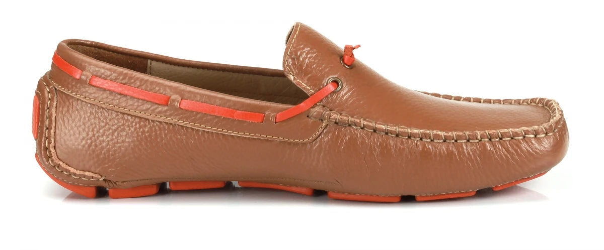 Genuine Leather Tan Driving Shoes - ZN2341TANSPRT