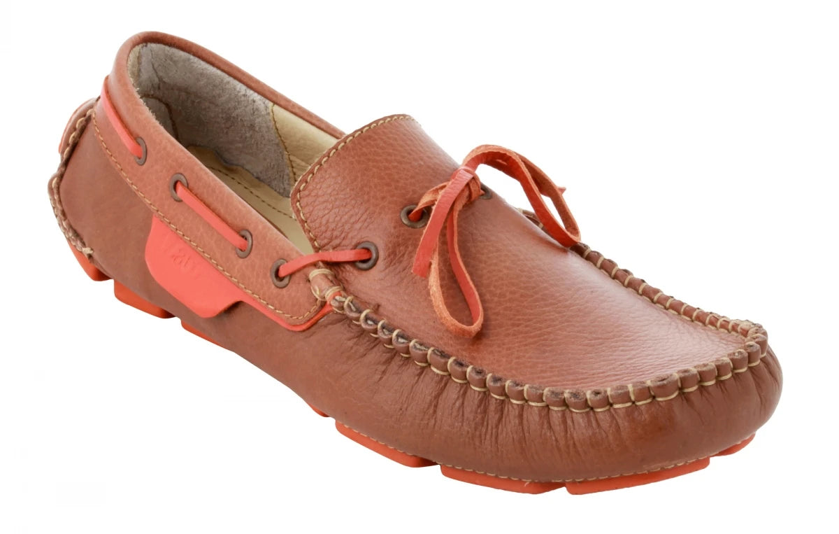 Genuine Leather Driving Shoes - ZN2344TANLCE