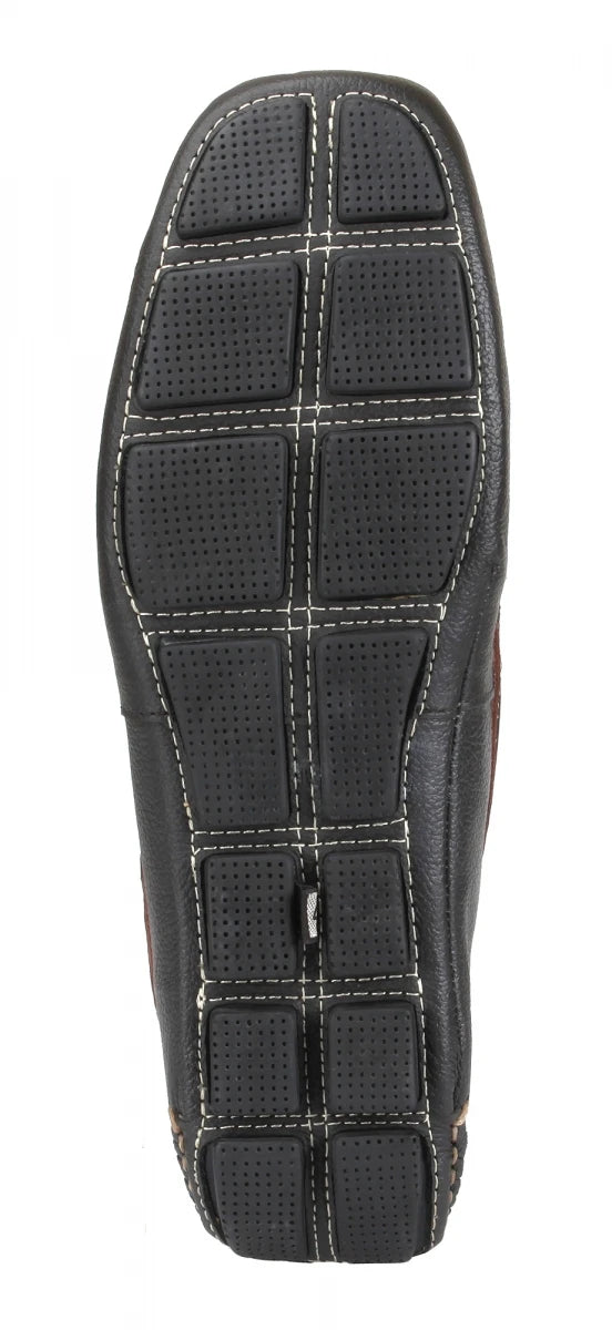 Pure Leather Twin Color Driving Shoes - ZN23502MRGRY