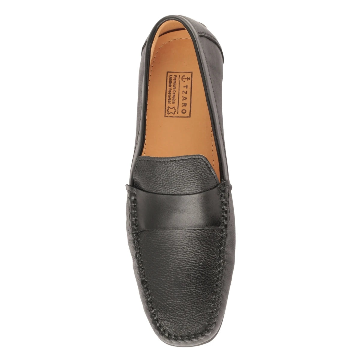 Pure Leather Black Driver in Moccasin Construction – ZoRahu