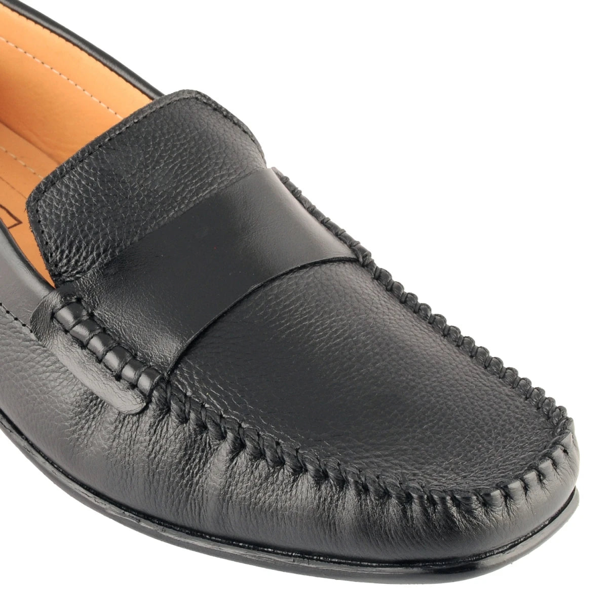 Pure Leather Black Driver in Moccasin Construction – ZoRahu