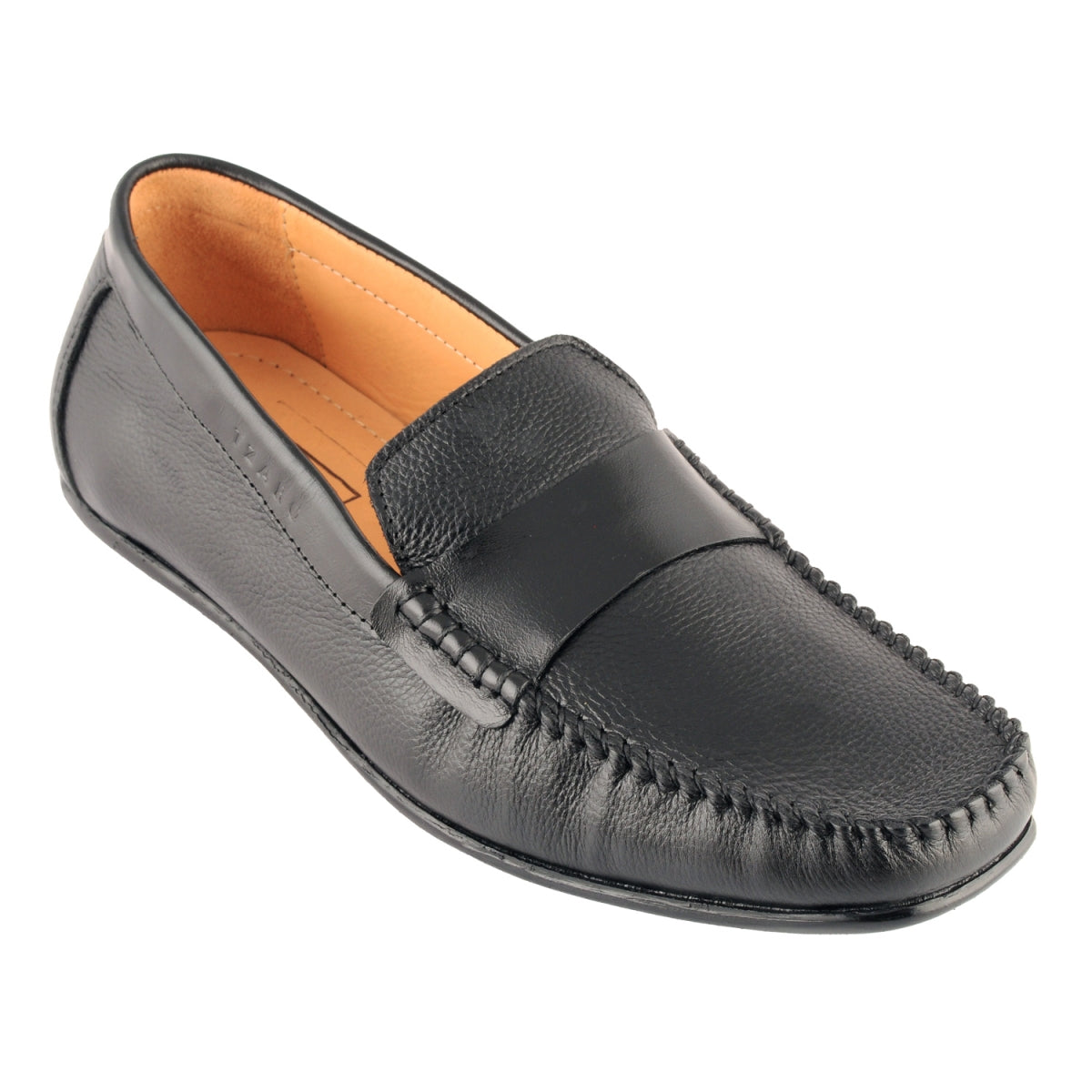 Pure Leather Black Driver in Moccasin Construction – ZoRahu