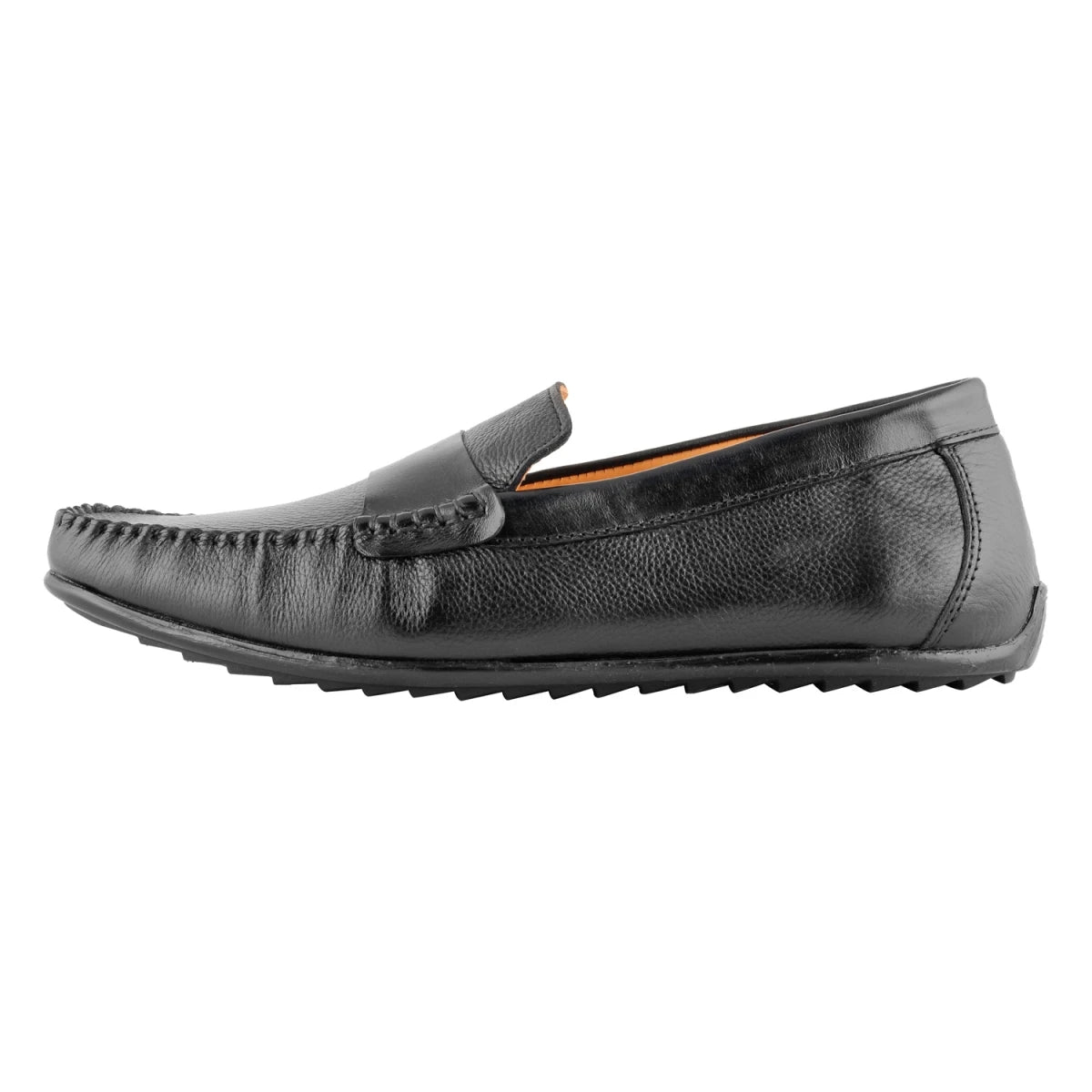 Pure Leather Black Driver in Moccasin Construction – ZoRahu