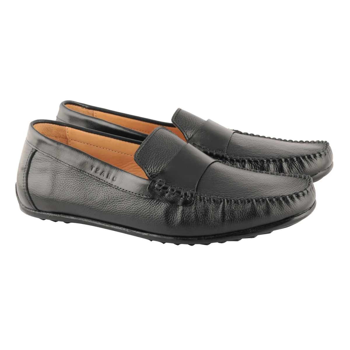 Pure Leather Black Driver in Moccasin Construction – ZoRahu