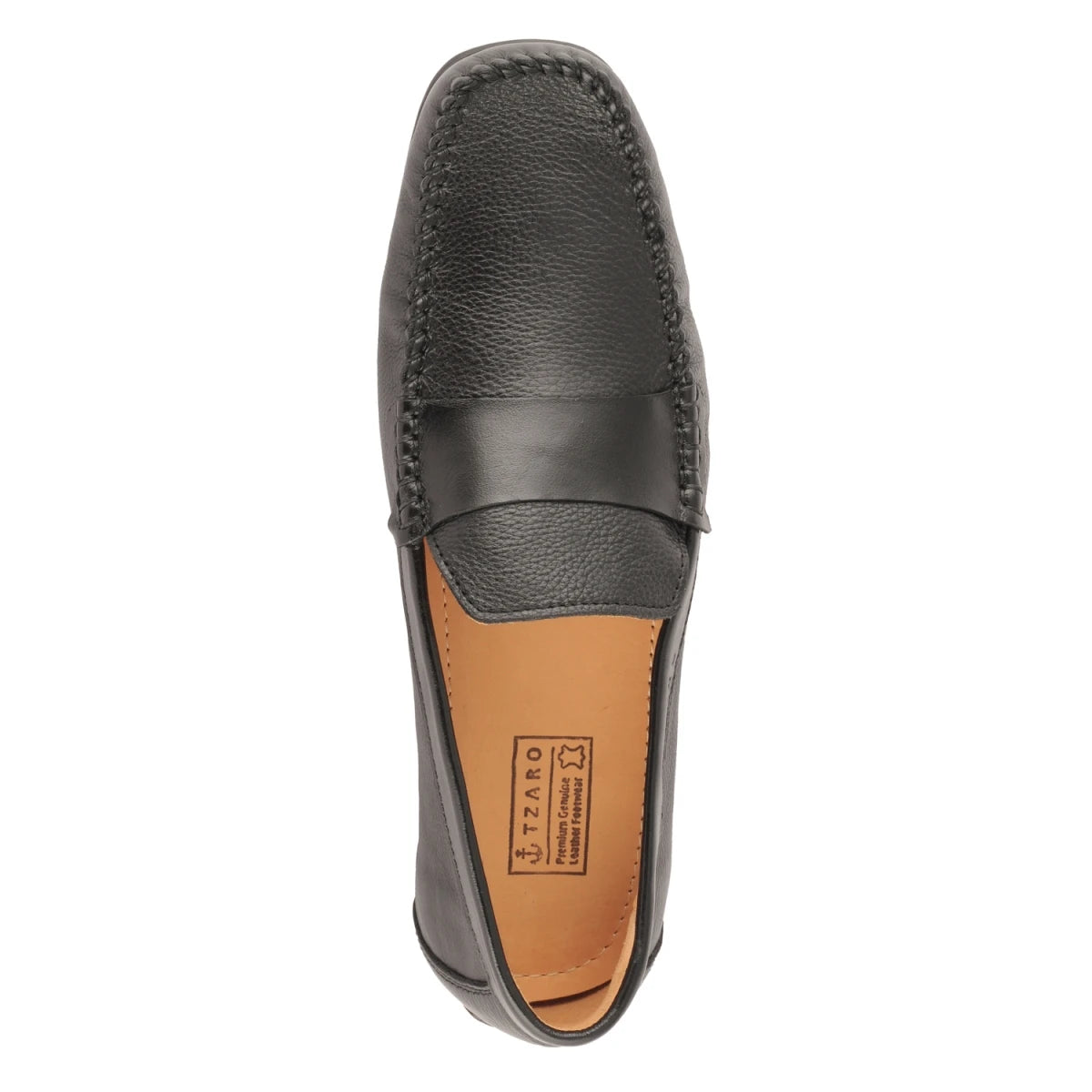 Pure Leather Black Driver in Moccasin Construction – ZoRahu