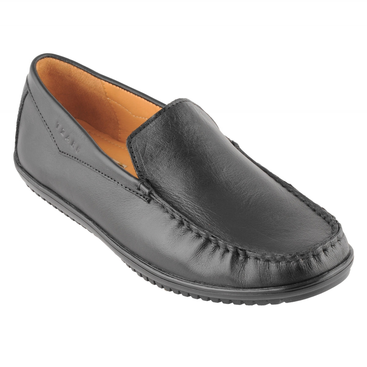 Pure Leather Black Moccasin with Powerful Grip – Zuketu