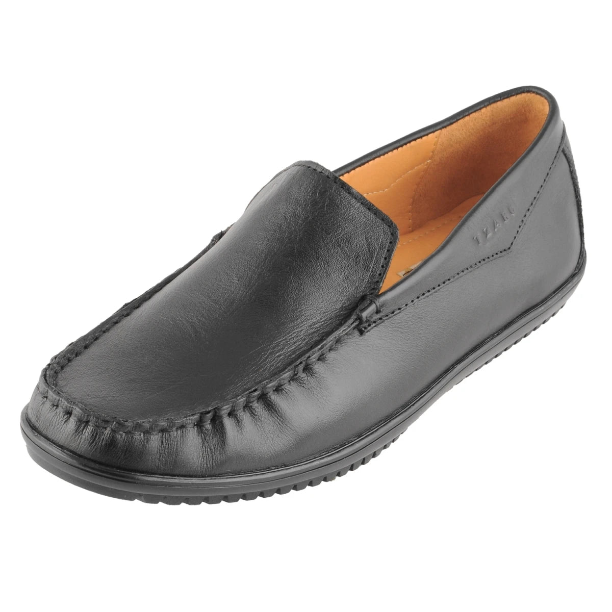 Pure Leather Black Moccasin with Powerful Grip – Zuketu