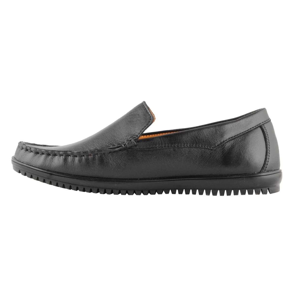 Pure Leather Black Moccasin with Powerful Grip – Zuketu