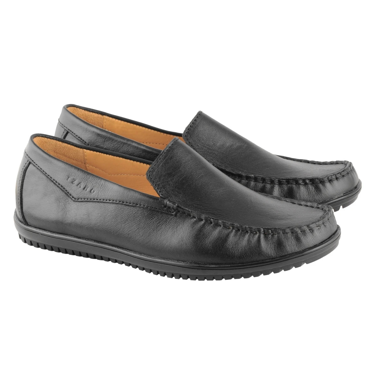 Pure Leather Black Moccasin with Powerful Grip – Zuketu