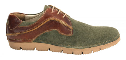 Pure  Leather Low Ankle Olive Green Derby - Amazon, AG7705WVGR