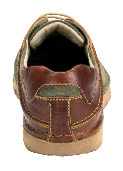 Pure  Leather Low Ankle Olive Green Derby - Amazon, AG7705WVGR