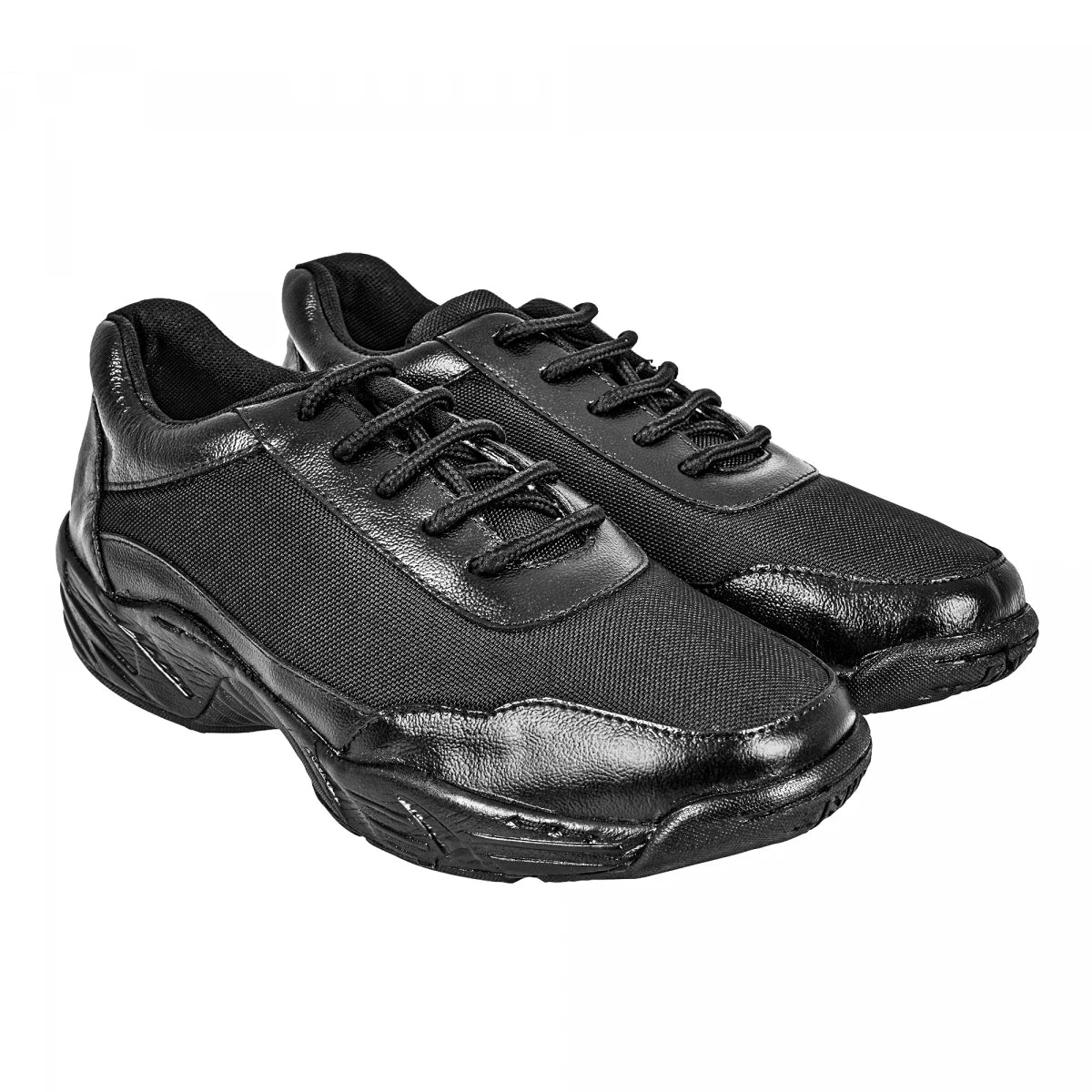Pure Leather Black Sports Shoe with Non-Marking Sole - Baddy, BADBT02BLK