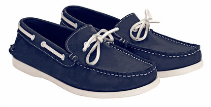 Pure Leather Classic Navy-Blue Boat Shoes - INS VIRAT, BOAT100ABLU