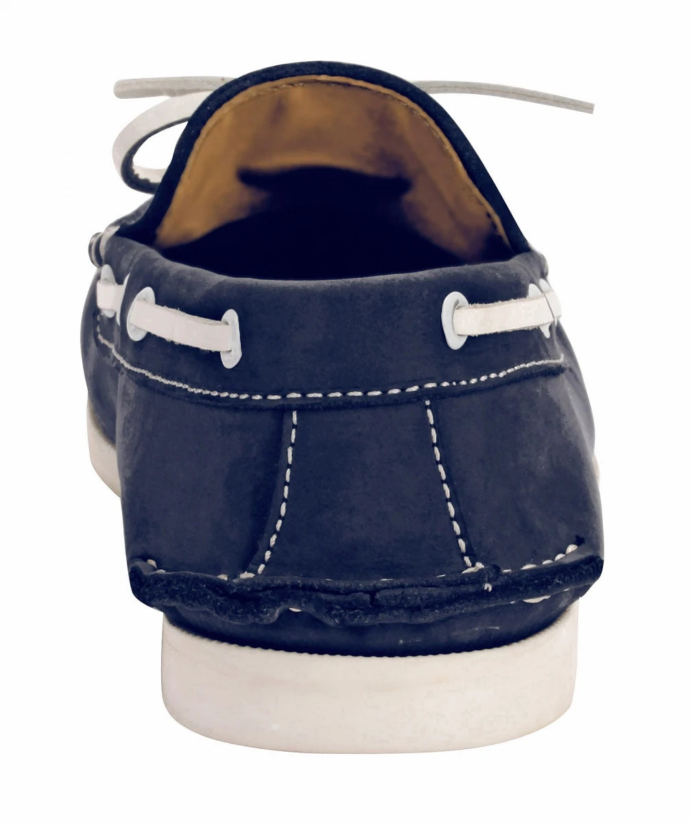 Pure Leather Classic Navy-Blue Boat Shoes - INS VIRAT, BOAT100ABLU