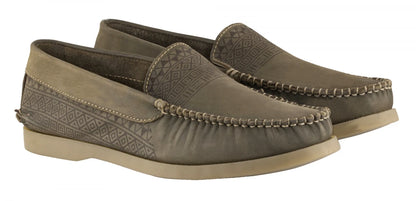 Pure  Leather Olive Boat Shoes  - USS AZTEC, BOAT111AZT
