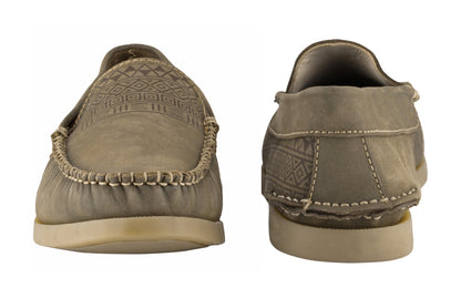 Pure  Leather Olive Boat Shoes  - USS AZTEC, BOAT111AZT