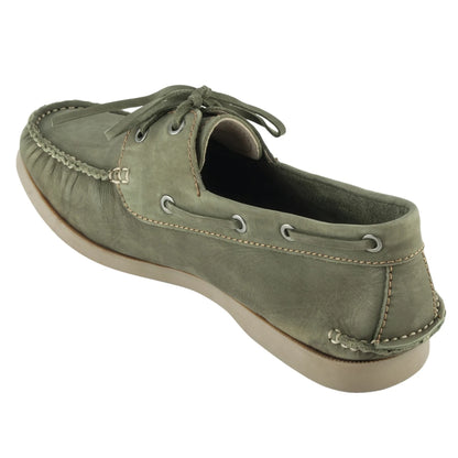 Pure Leather Olive Boat Shoes - Timber, BOAT113OLV