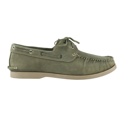 Pure Leather Olive Boat Shoes - Timber, BOAT113OLV