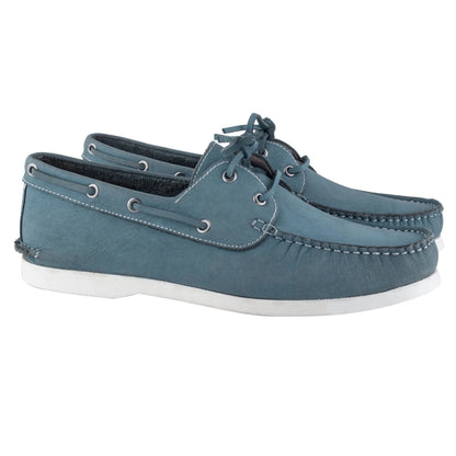 Pure  Leather Sky Blue Boat Shoes - Timber (Sky-Blue), BOATIMBERSKB