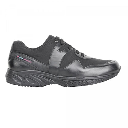 Pure Leather Black Sports Shoes with Rubber Outsole - BOLTPAN
