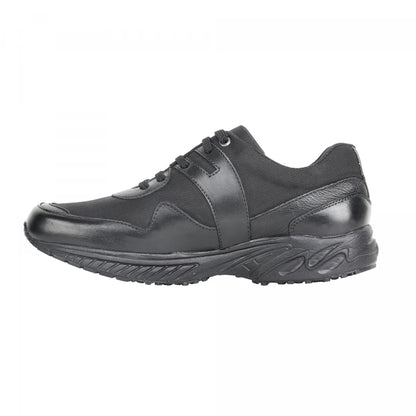 Pure Leather Black Sports Shoes with Rubber Outsole - BOLTPAN