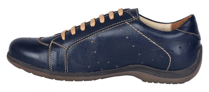 Pure Leather Navy-Blue Sneakers - Hagen, BON1403SANBLU