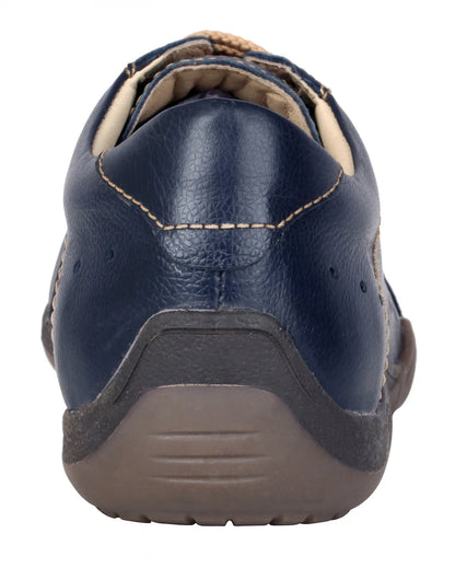 Pure Leather Navy-Blue Sneakers - Hagen, BON1403SANBLU