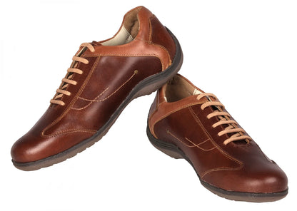 Pure Leather Tan Sneakers - Vito C, BON1404TORTAN