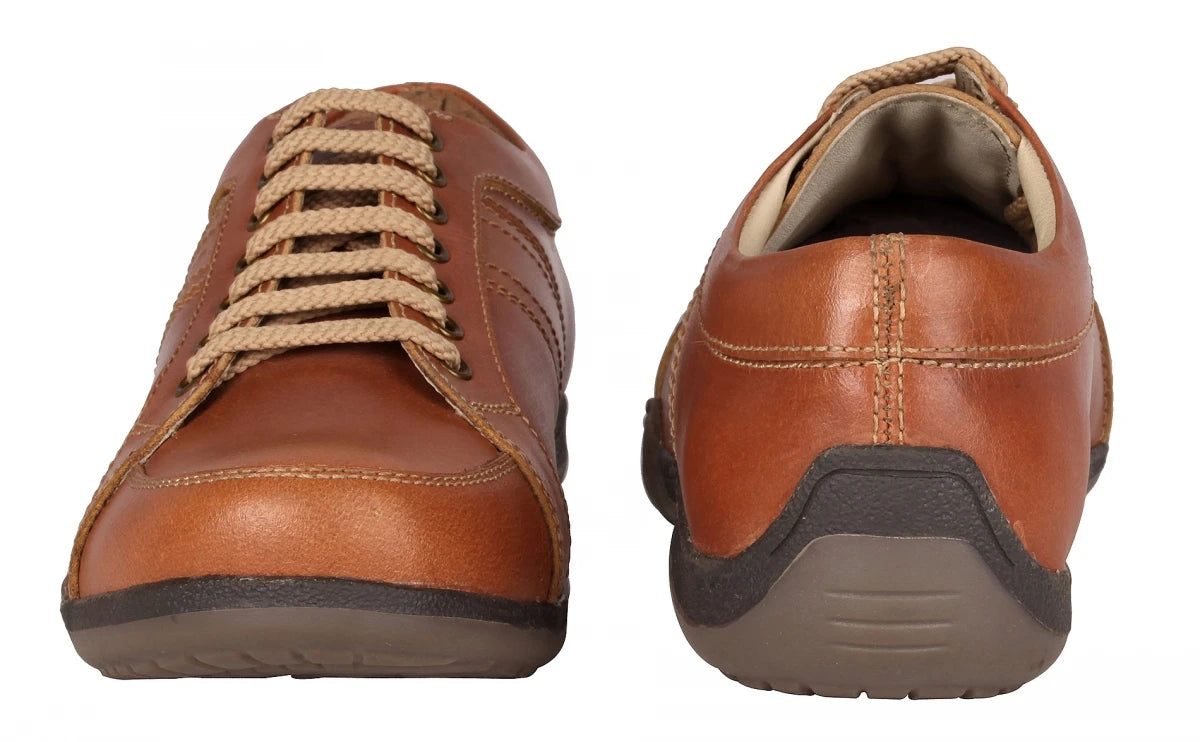 Pure Leather Tan Sneakers - Clemenza, BON1405TUVTAN