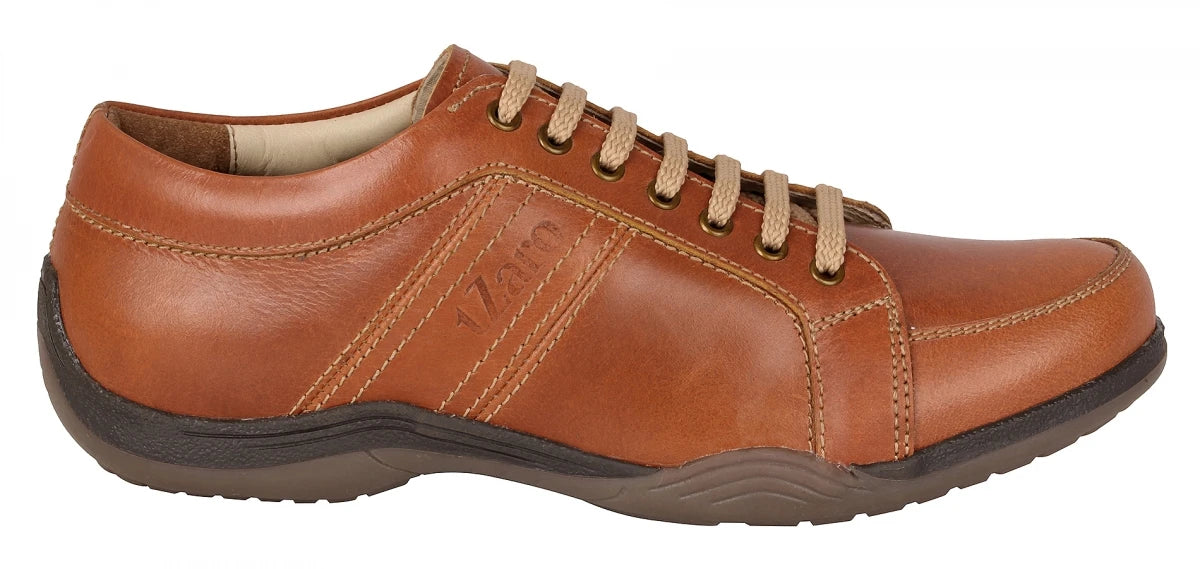 Pure Leather Tan Sneakers - Clemenza, BON1405TUVTAN