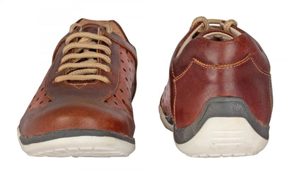 Pure Leather Tan & Brown Genuine Leather Casual Shoes - Eastwood, BON1408TANOST