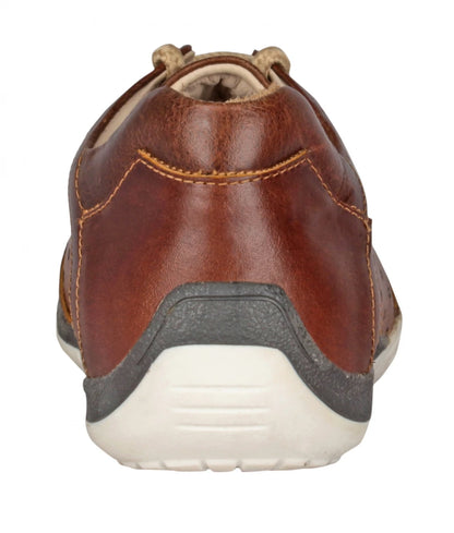 Pure Leather Tan & Brown Genuine Leather Casual Shoes - Eastwood, BON1408TANOST